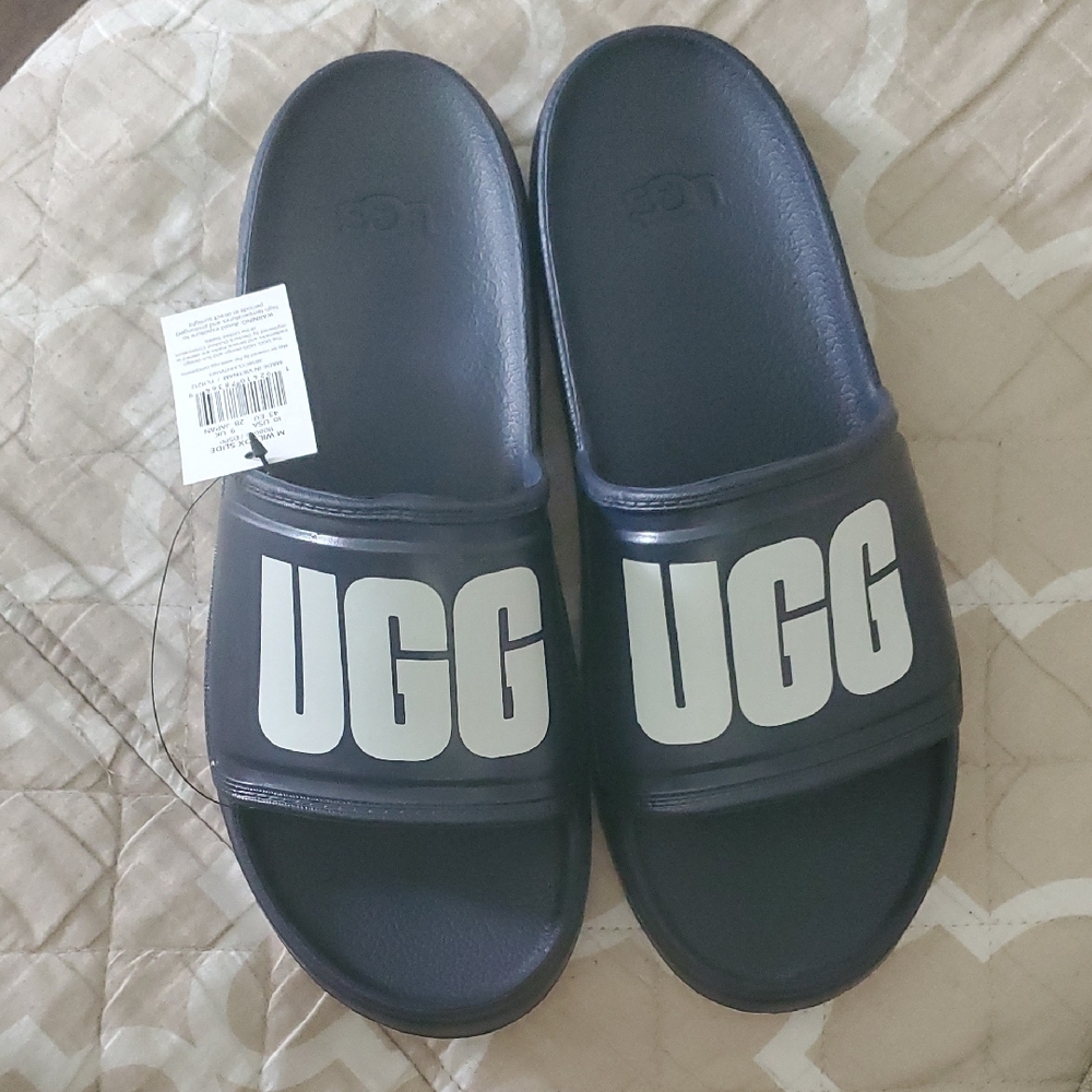 UGG Dark Blue Slide Sandals